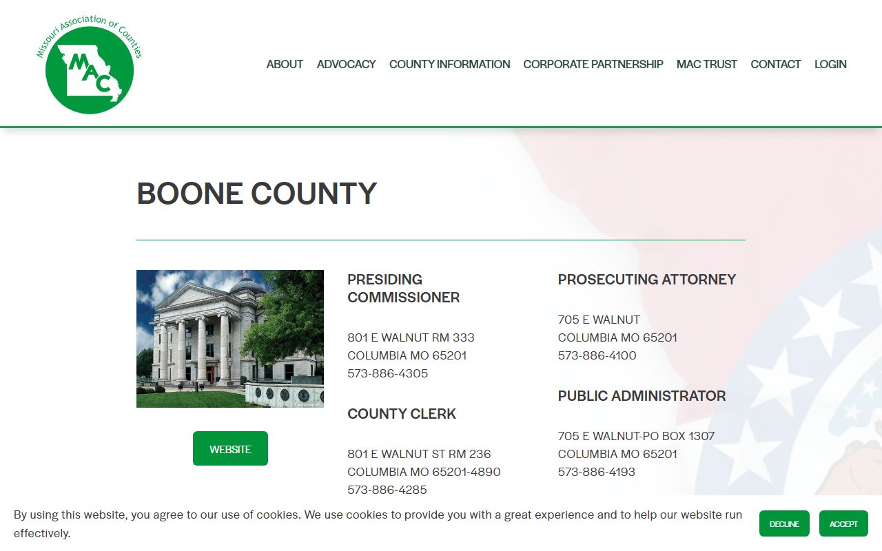 Boone County Missouri divorce records association of counties page