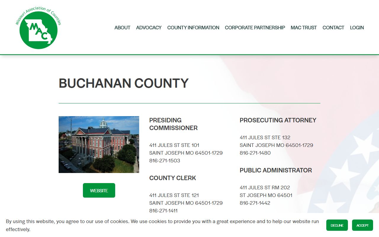 Buchanan County Missouri divorce records association of counties page