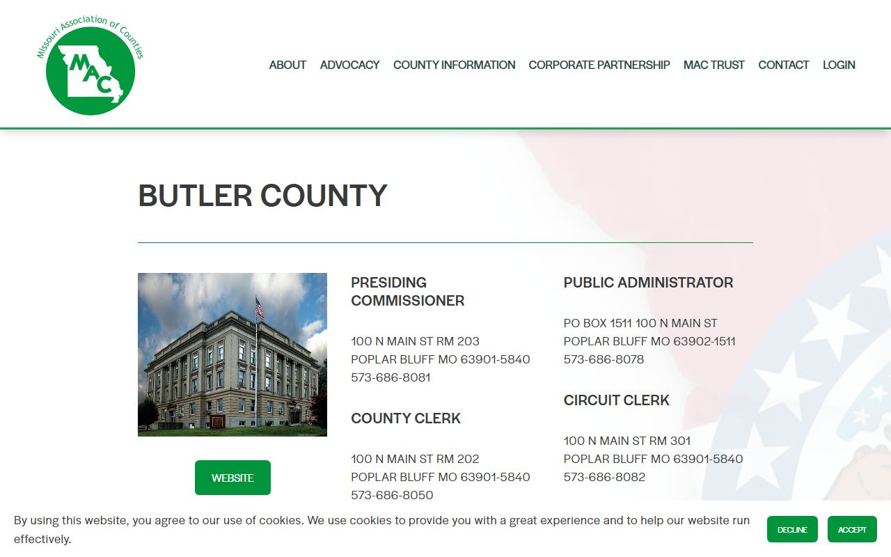 Butler County Missouri divorce records association of counties page
