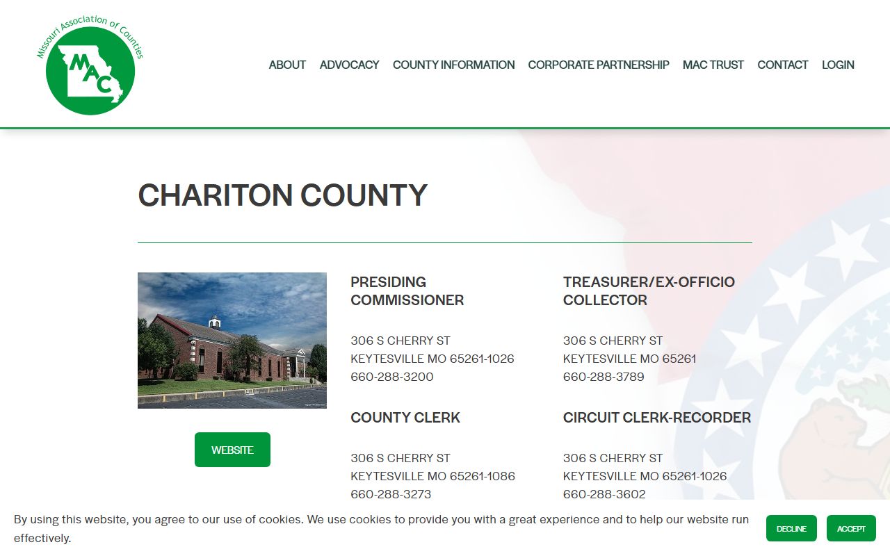Chariton County Missouri divorce records association of counties page