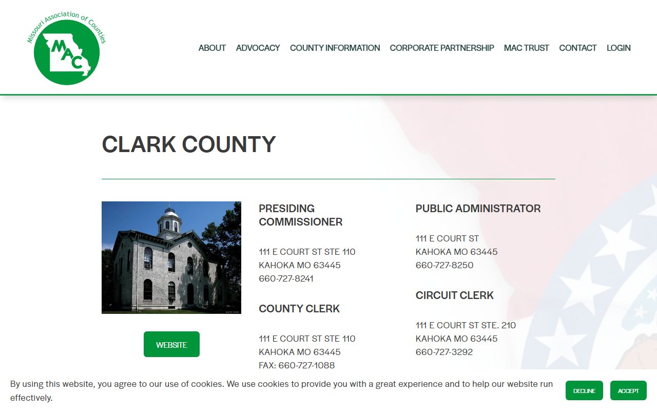 Clark County Missouri divorce records association of counties page