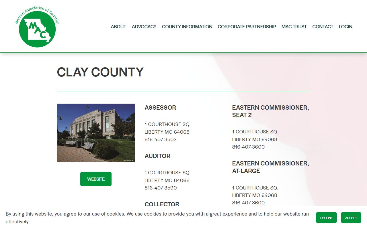 Clay County Missouri divorce records association of counties page