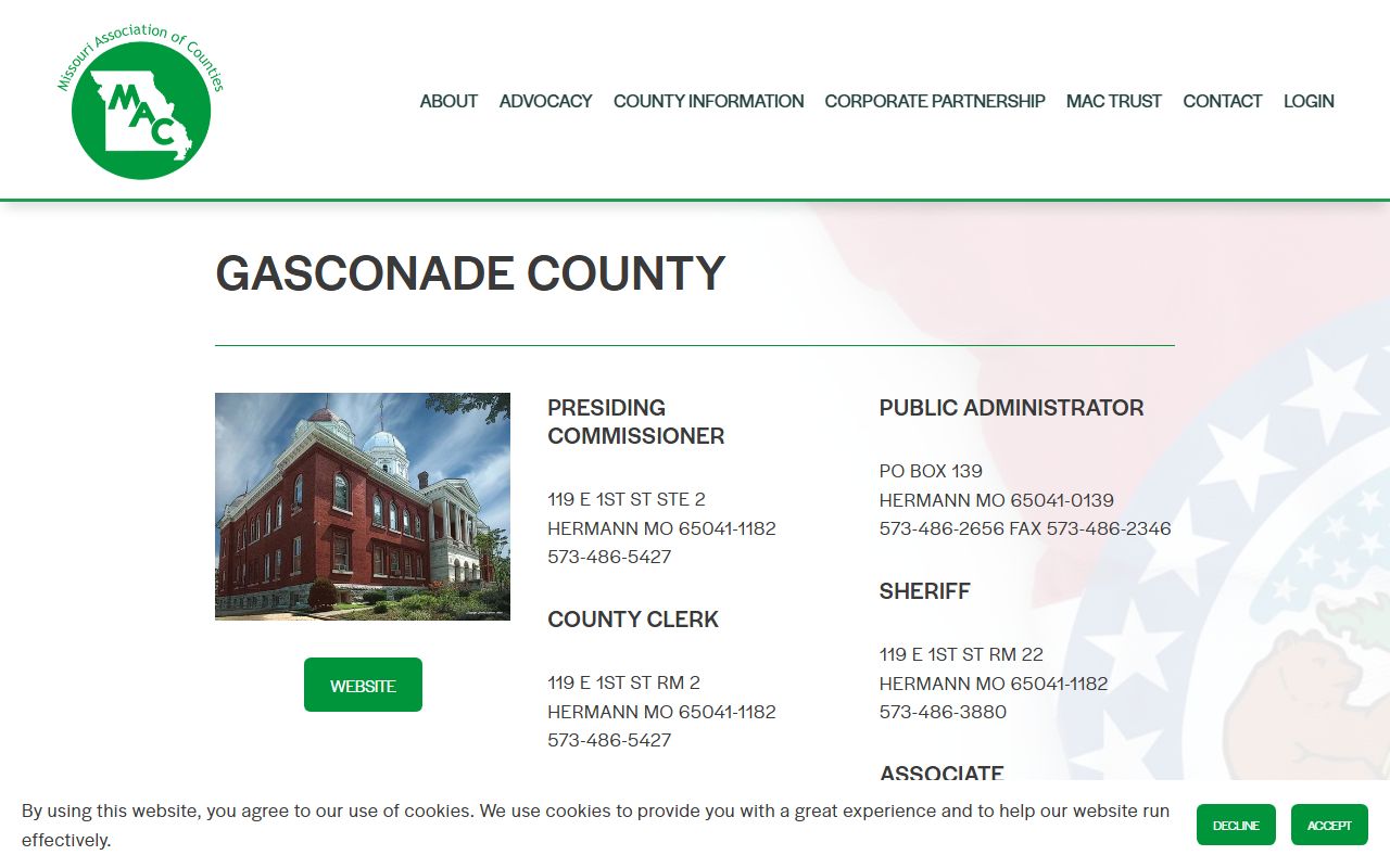 Gasconade County Missouri divorce records association of counties page