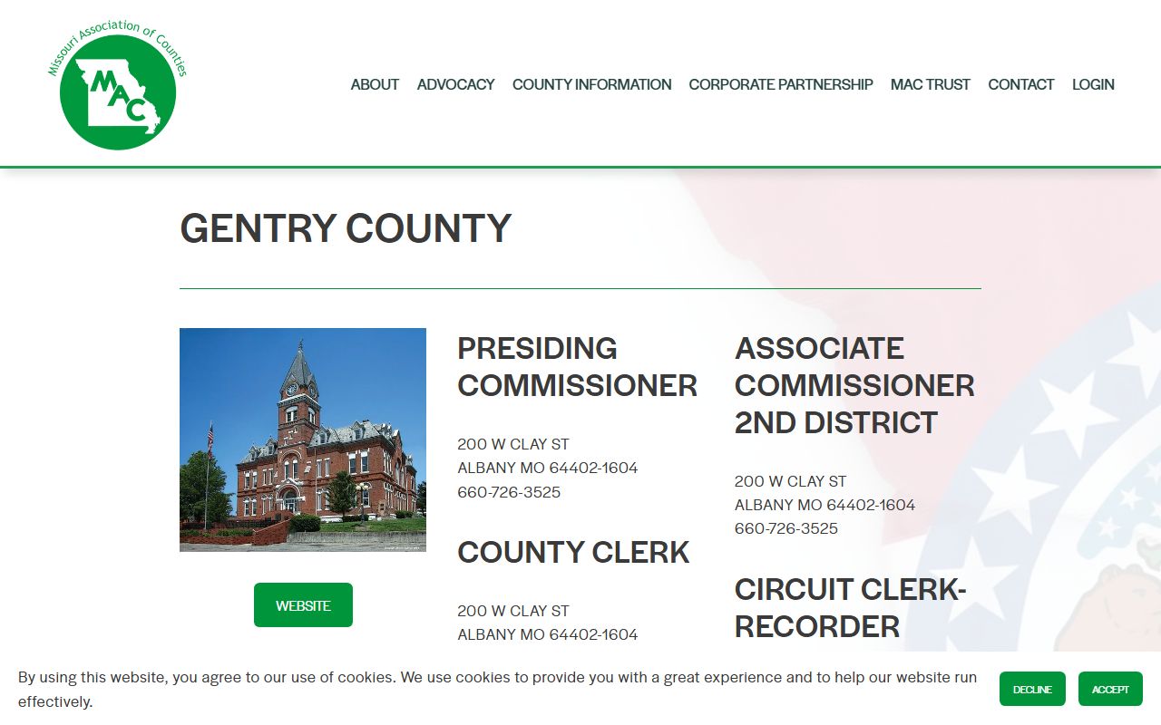 Gentry County Missouri divorce records association of counties page