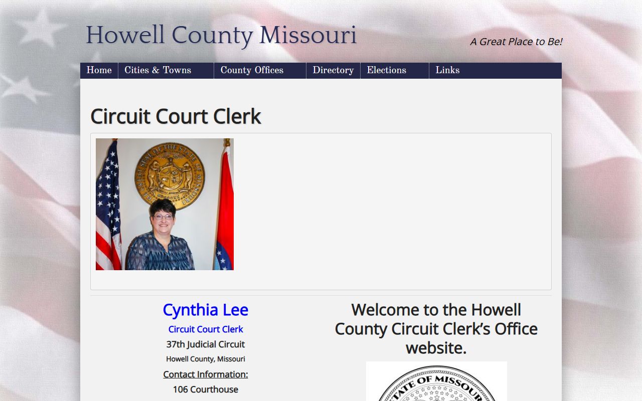 Howell County Missouri Circuit Clerk office for divorce records