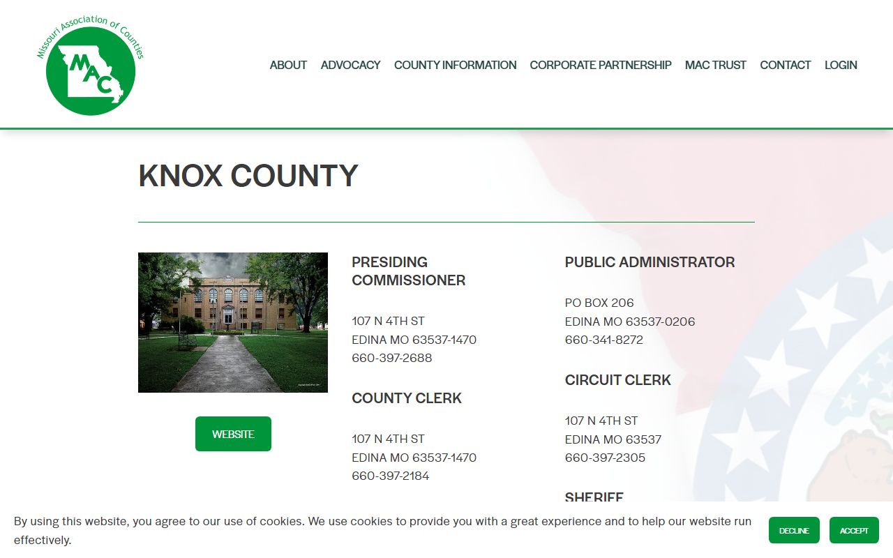 Knox County Circuit Clerk contact information for divorce records