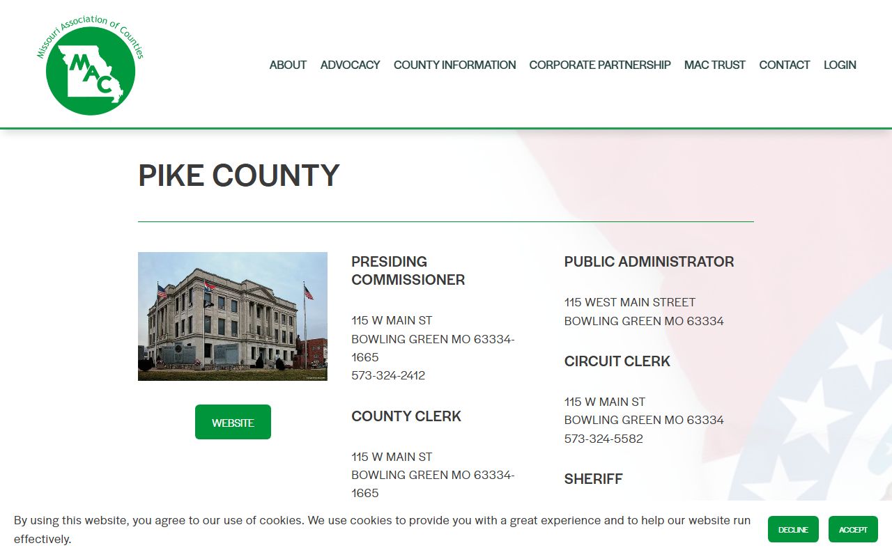 Pike County Missouri divorce records circuit clerk contact information