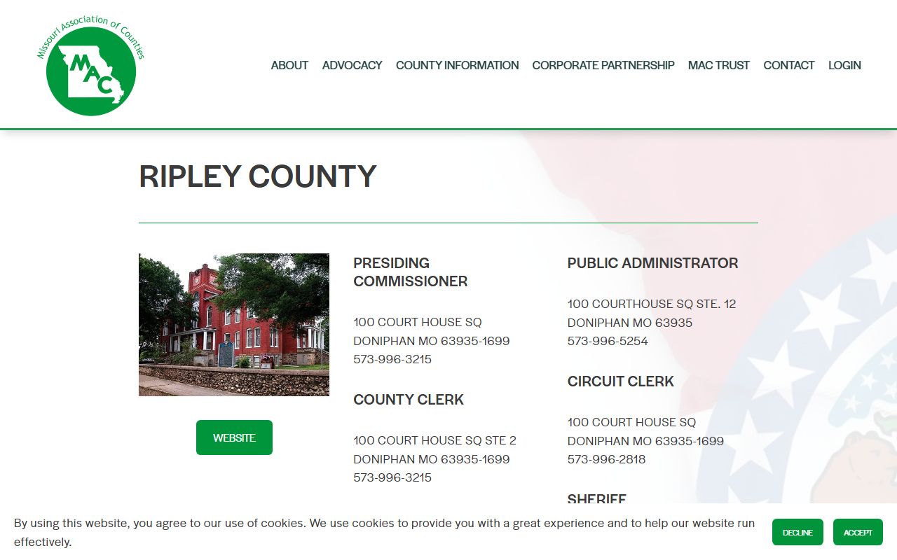 Ripley County Missouri divorce records association of counties page