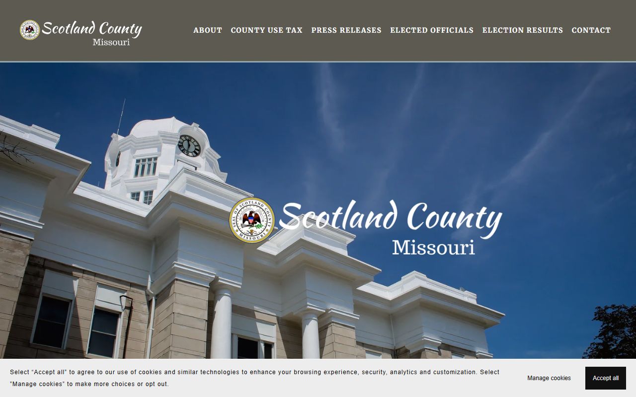 Scotland County Missouri official government divorce records page