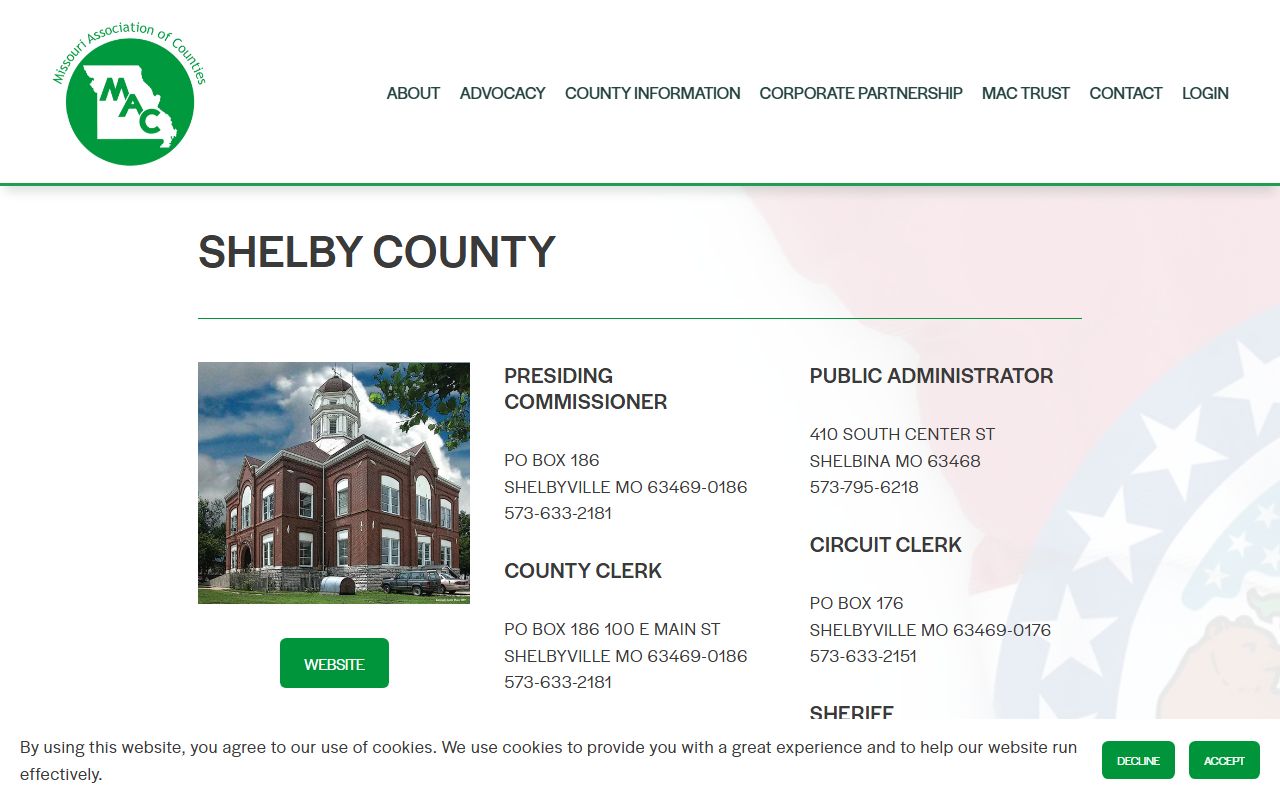 Shelby County Missouri divorce records association of counties directory