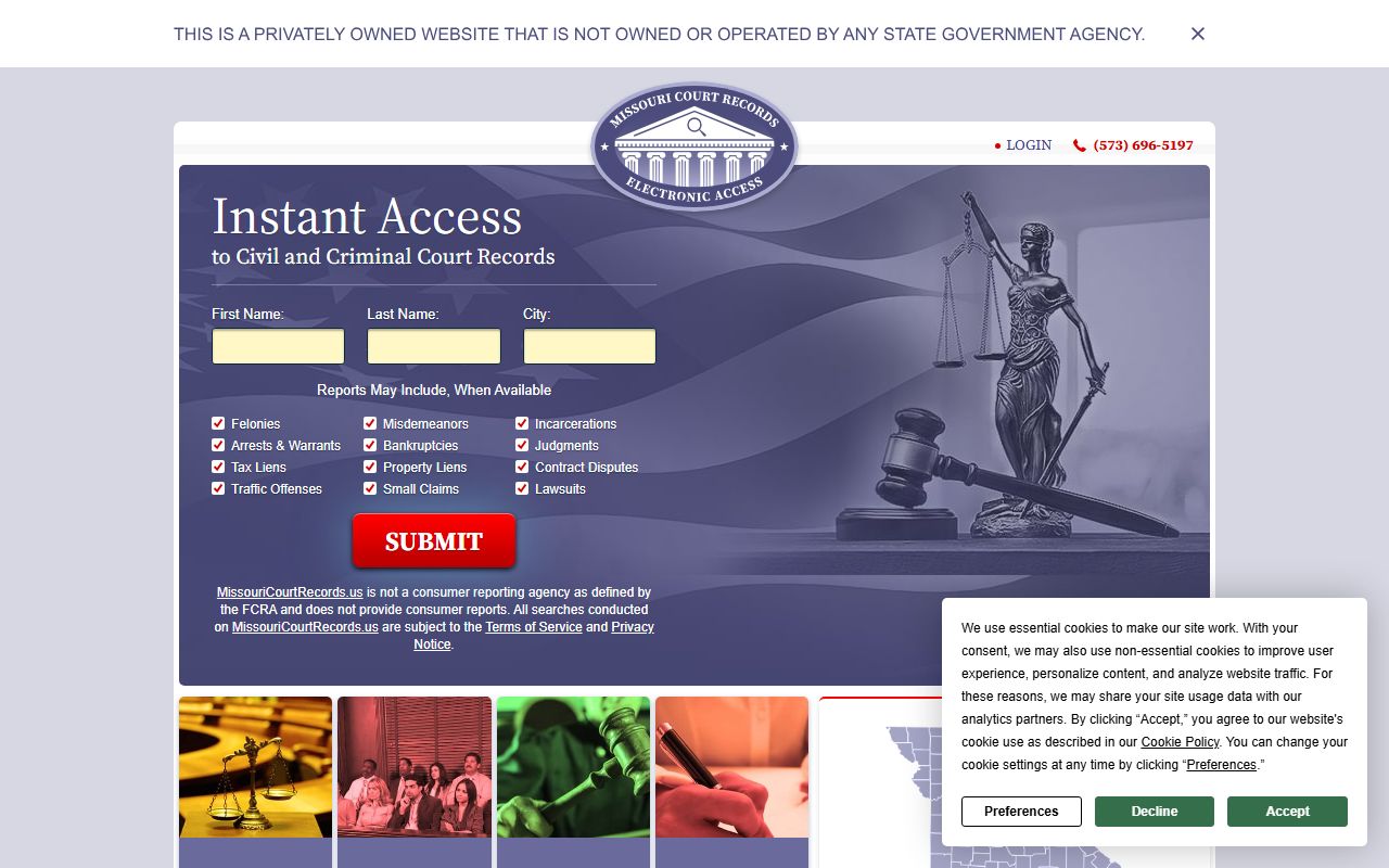 St. Clair County Missouri court records information for divorce cases