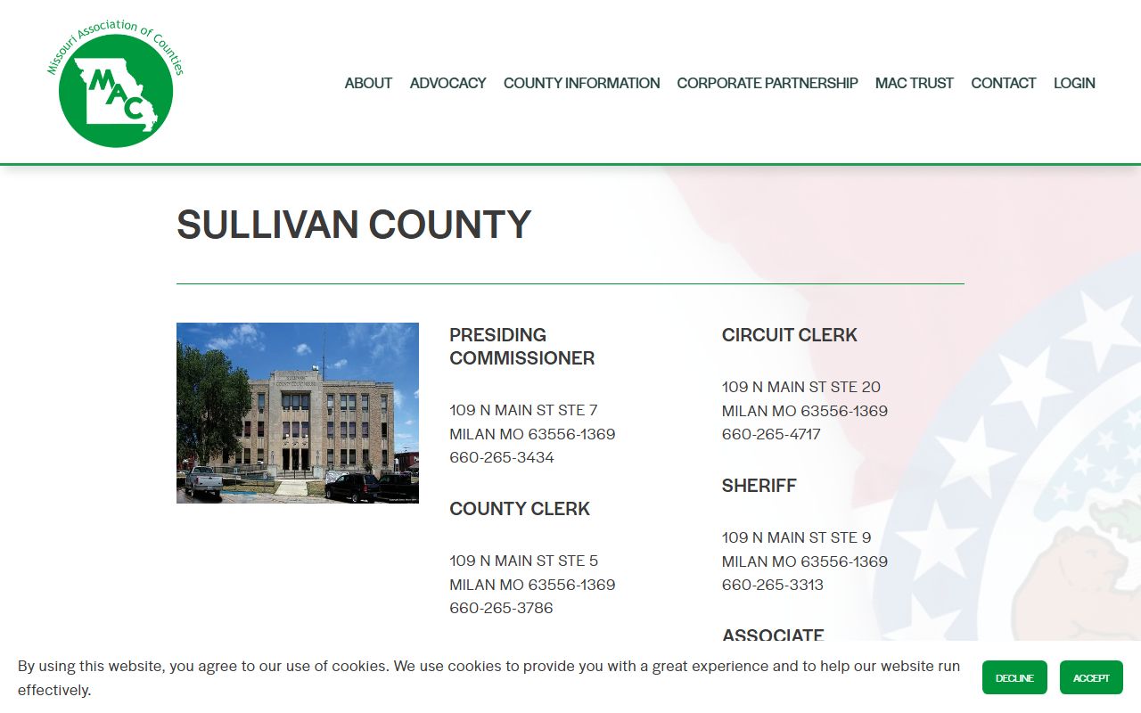 Sullivan County Missouri divorce records directory from Missouri Association of Counties