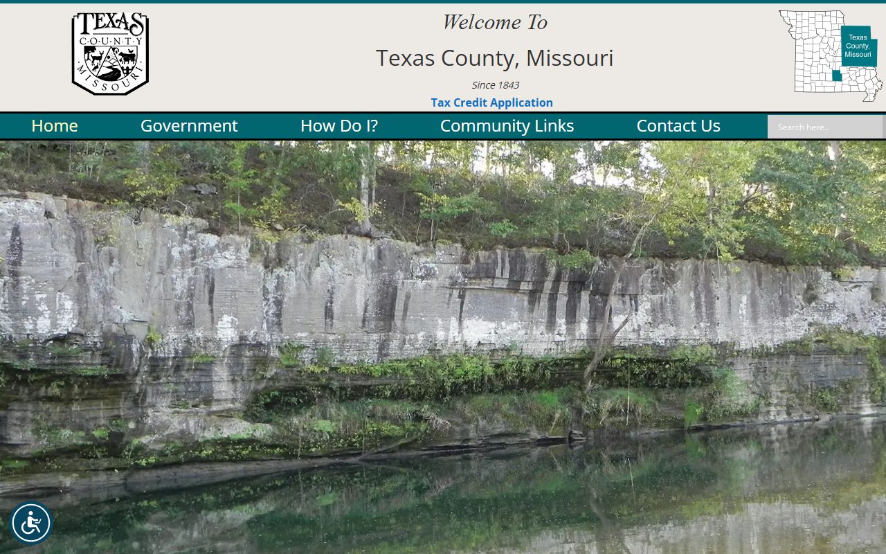 Texas County Missouri government page for divorce records access