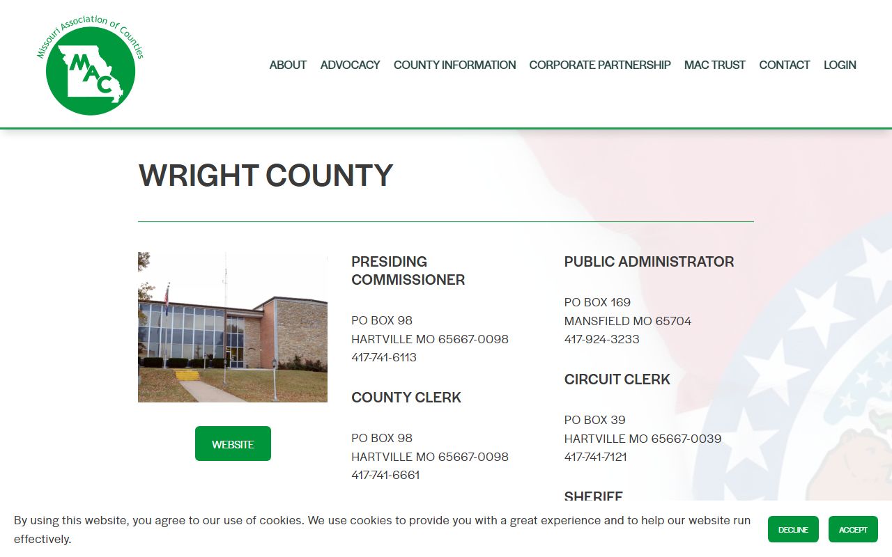 Wright County Missouri divorce records association of counties directory